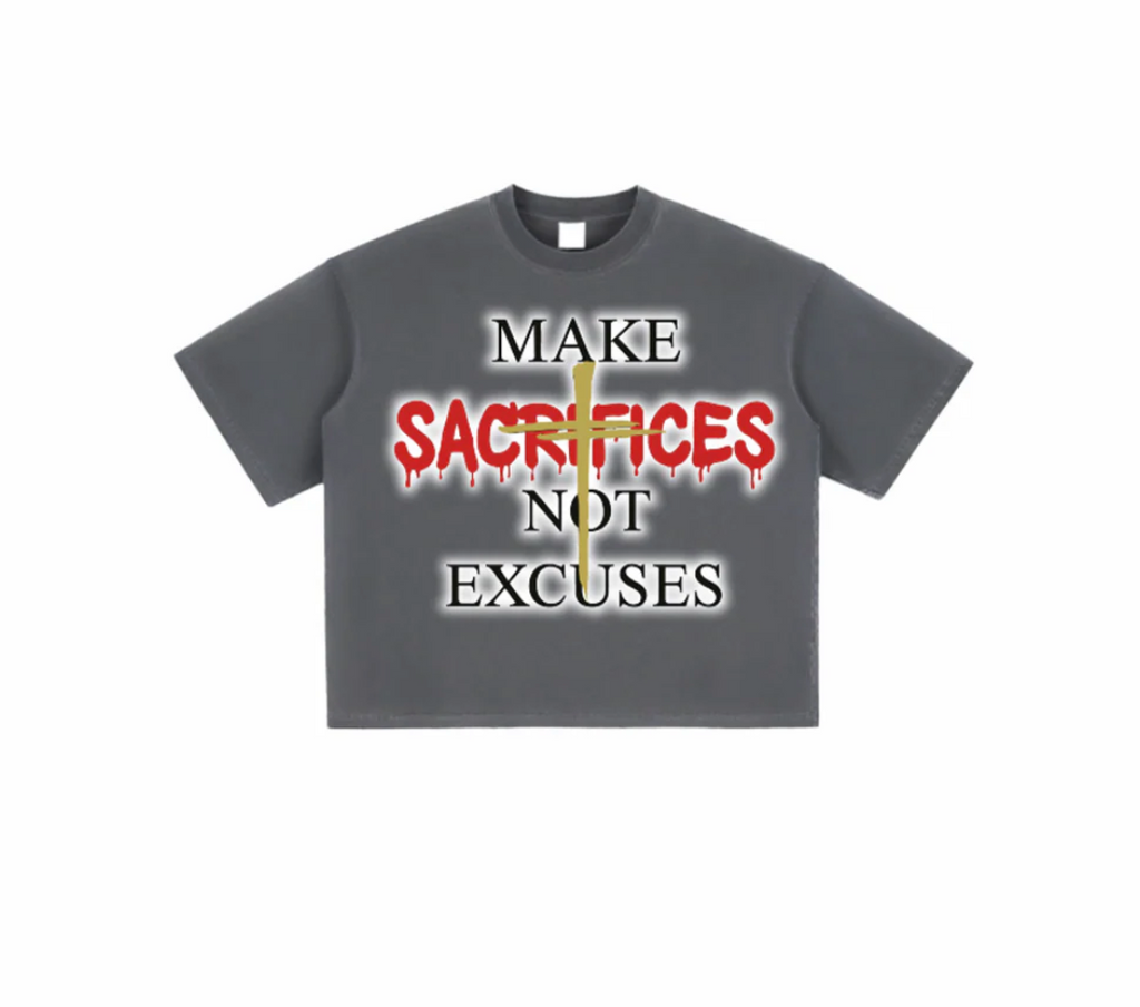 MAKE SACRIFICES BOXY TEE