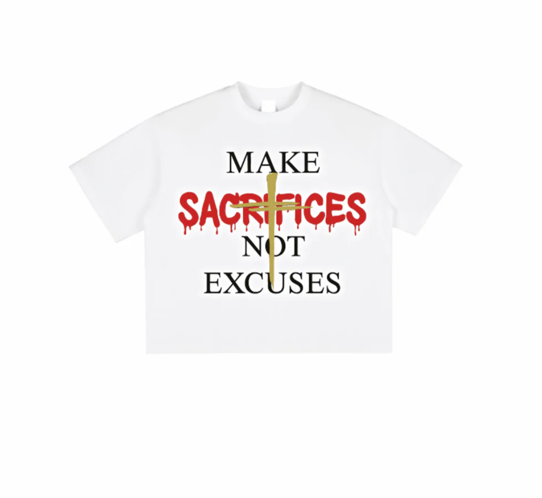 MAKE SACRIFICES BOXY TEE
