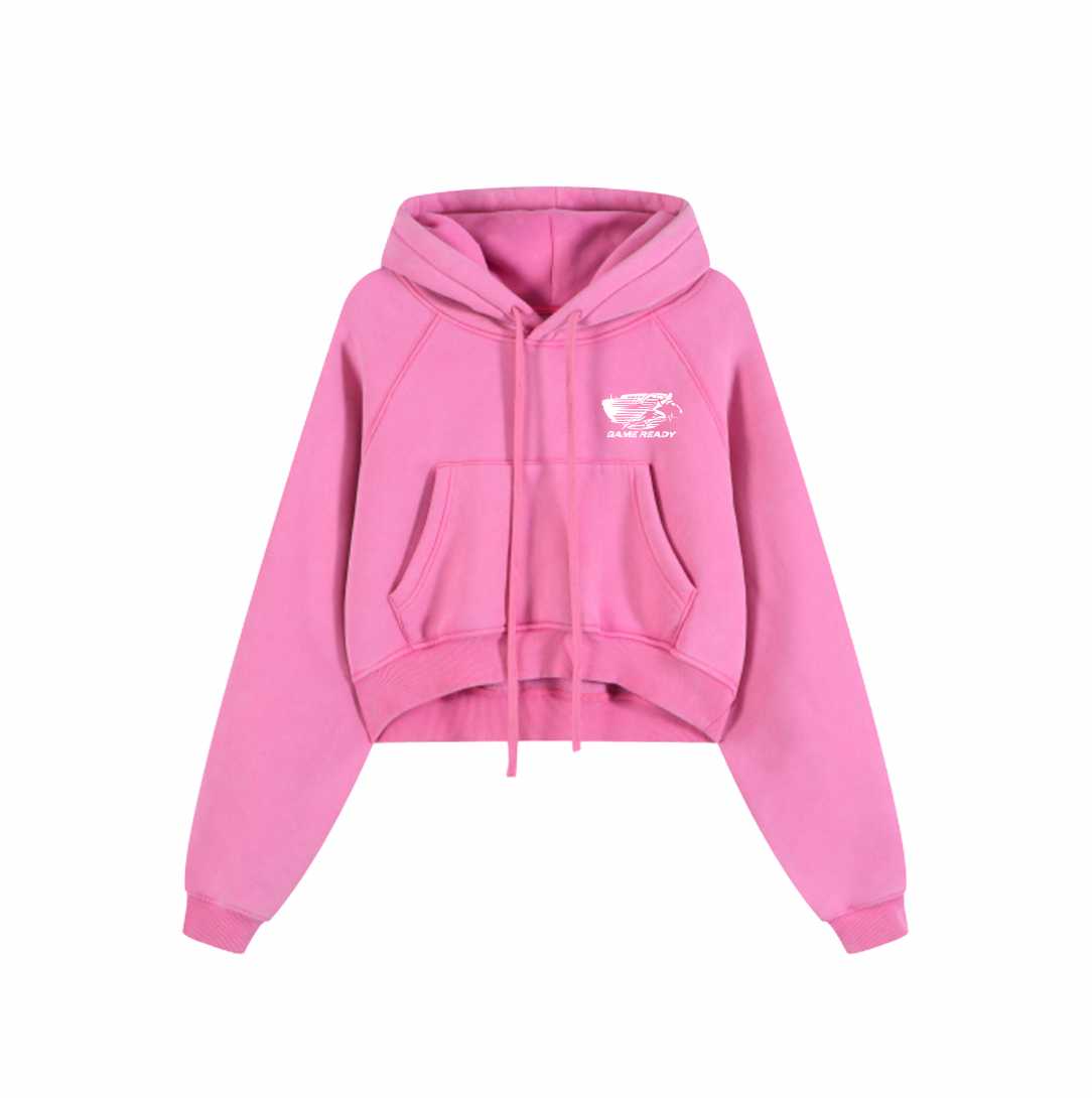 GAME READY RUNNING MAN ACID CROP HOODIE