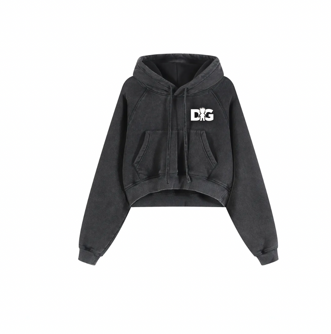 DA TROLL ACID WOMENS CROP HOODIE