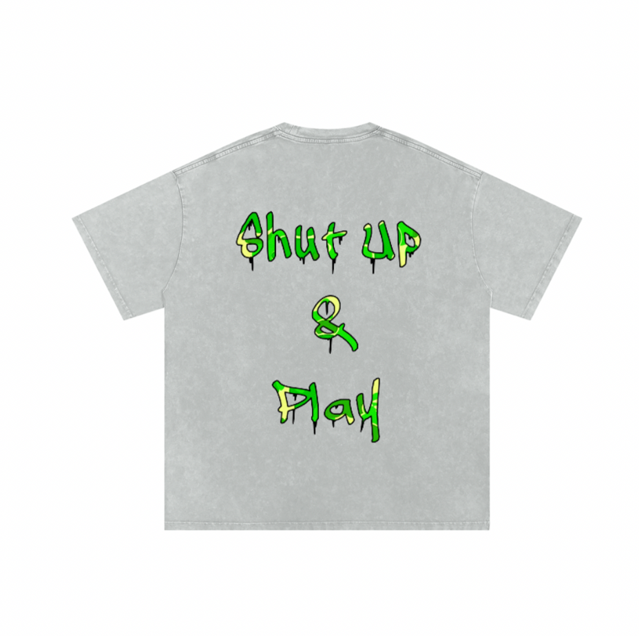 A1 ELITE SLIME BAPE ACID TEE "SHUT UP"