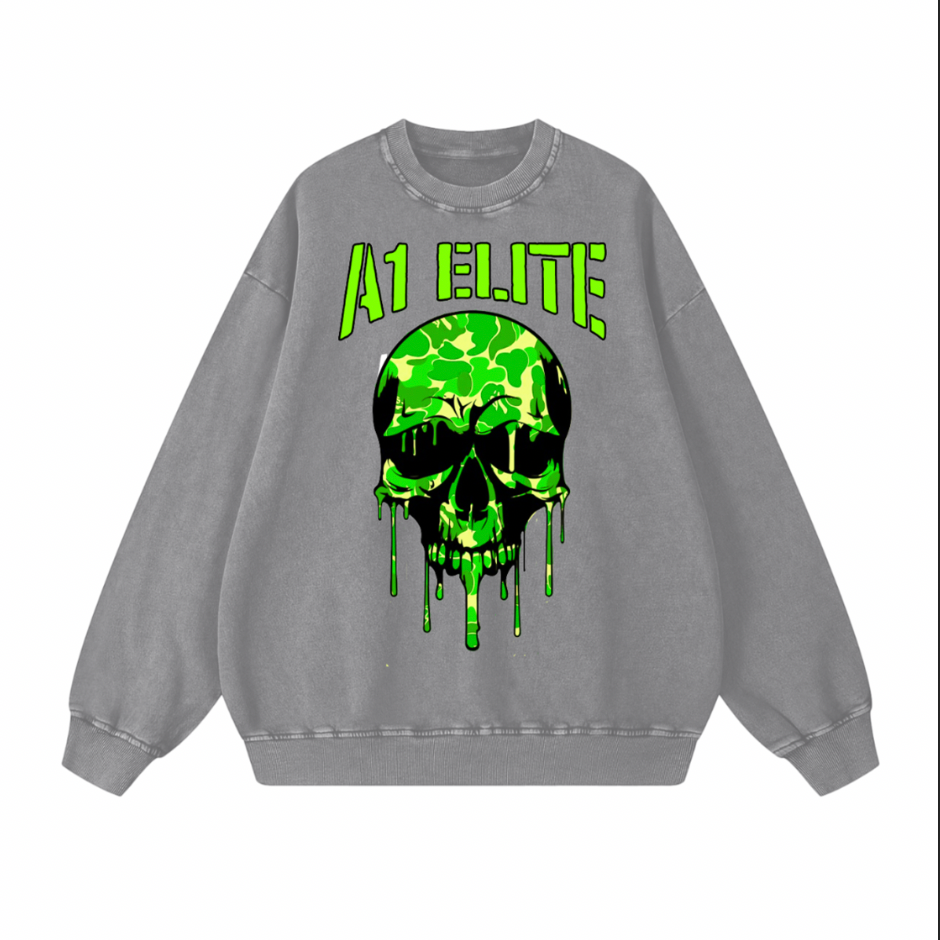 A1 ELITE SLIME BAPE ACID CREWNECK "SHUT UP"