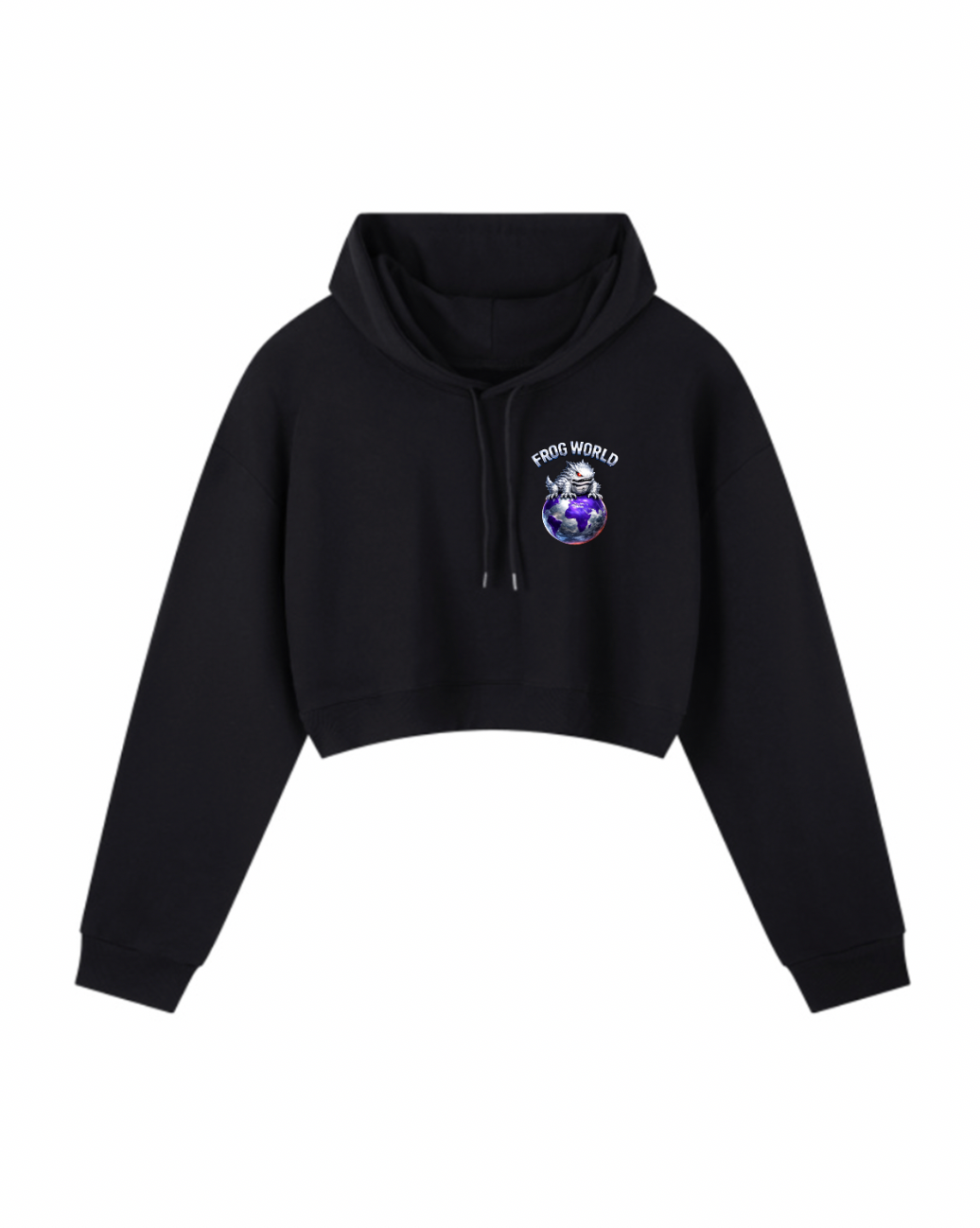 FROG WORLD 2.0 CROP WOMENS HOODIE