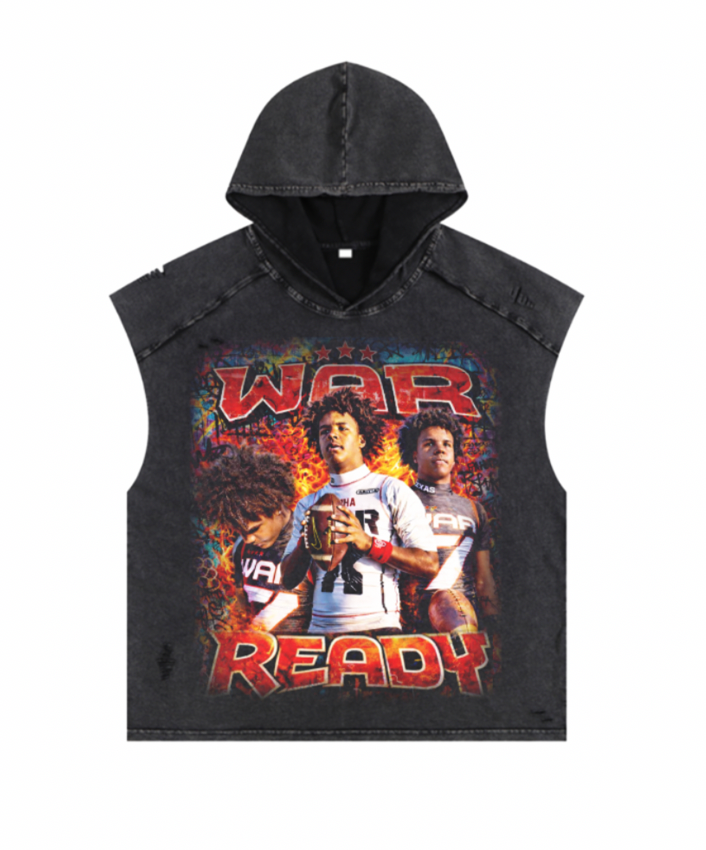 WAR READY SLEEVELESS HOODIE