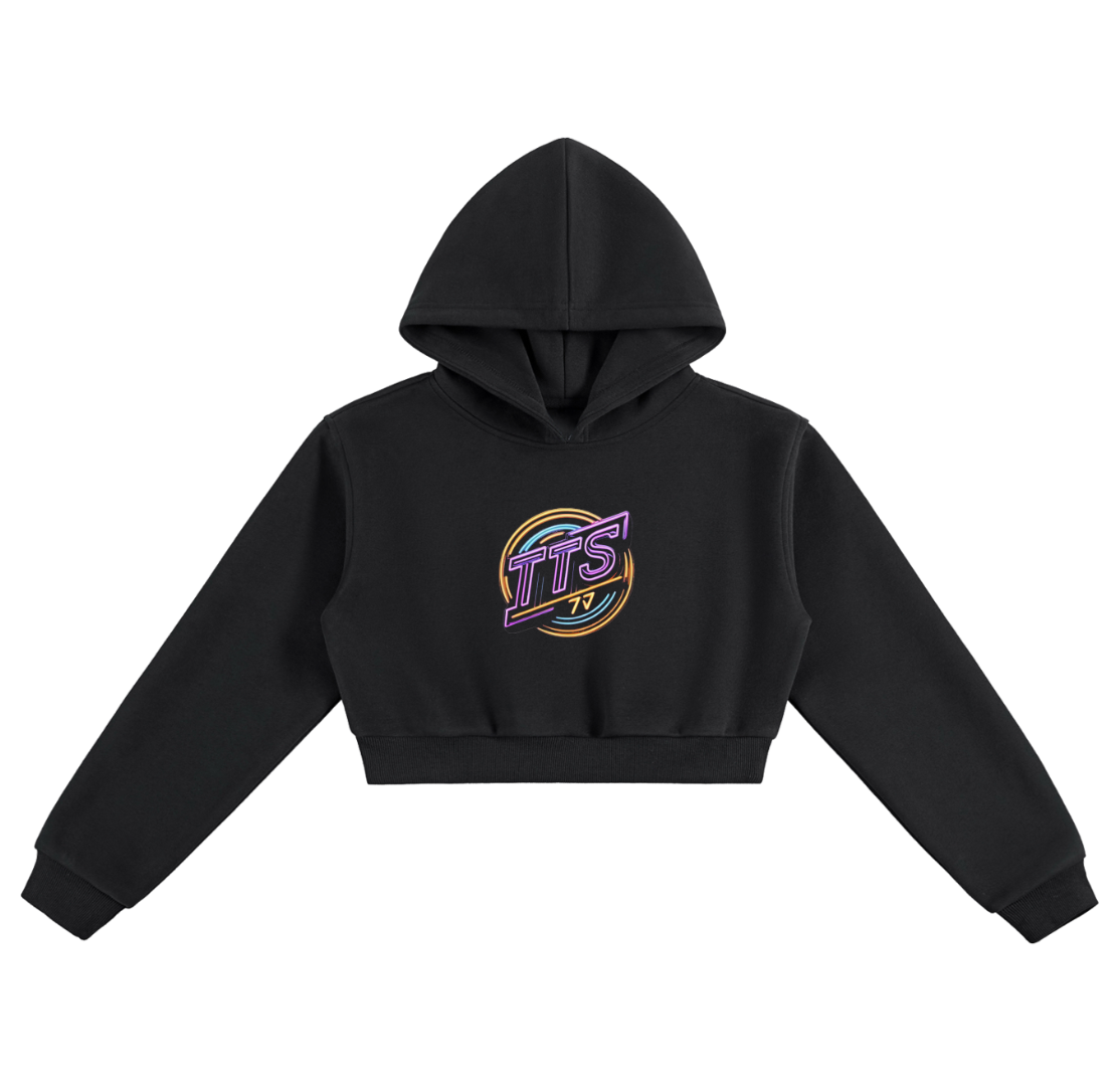 TTS LOGO CROP HOODIE WOMEN
