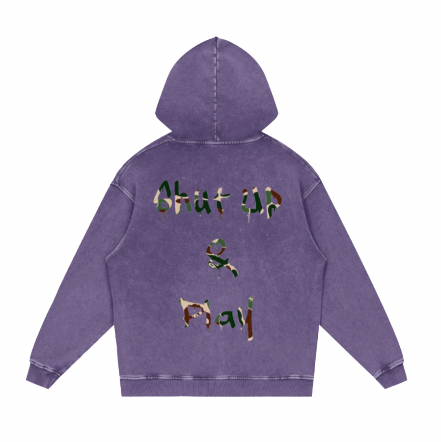 A1 ELITE BAPE ACID HOODIE "SHUT UP"