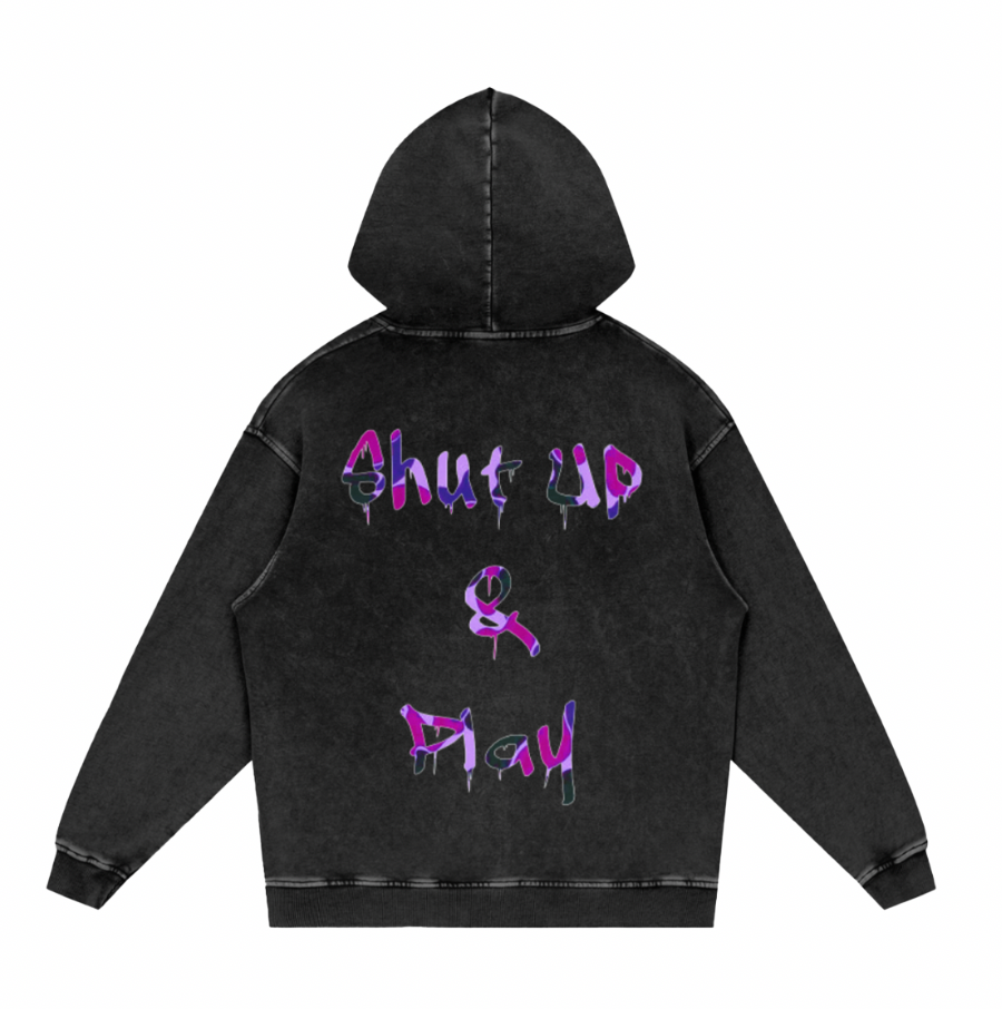 A1 ELITE BAPE ACID HOODIE "SHUT UP"
